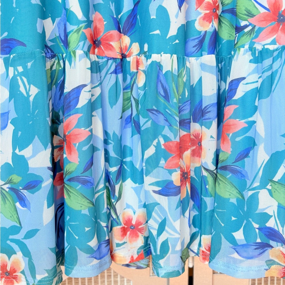 Inspired Hearts Blue and Pink Floral Maxi Dress - Picture 6 of 8